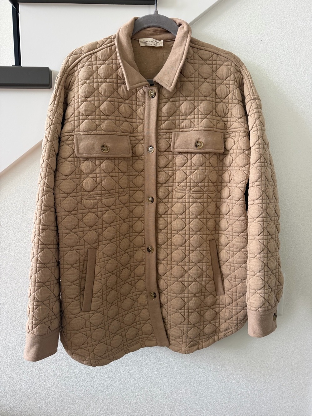 Doe & Rae Quilted Tan Jacket